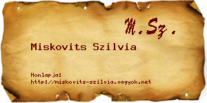 Miskovits Szilvia névjegykártya