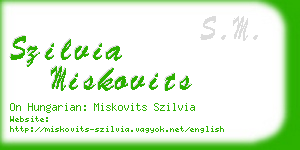 szilvia miskovits business card